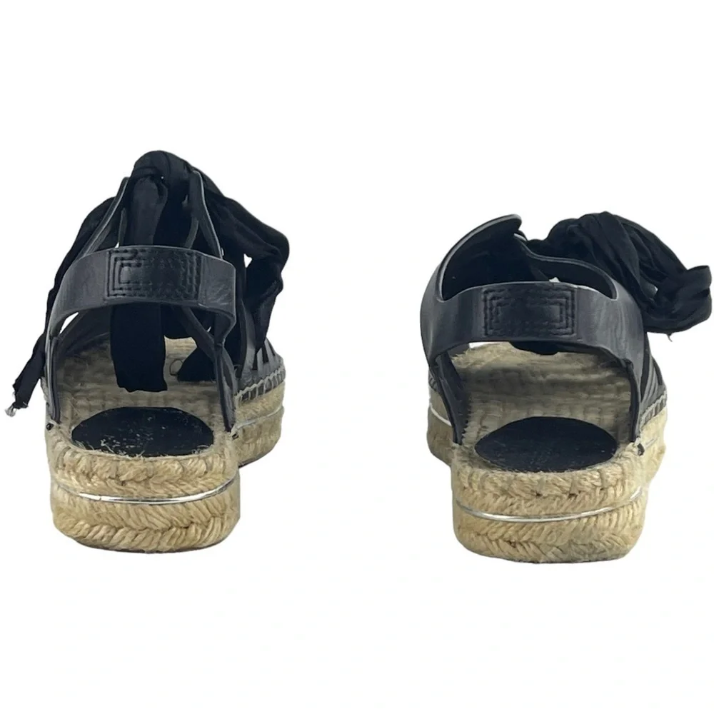 REBECCA MINKOFF GEMMA LEATHER LACE UP GLADIATOR CAGE ESPADRILLE SANDALS